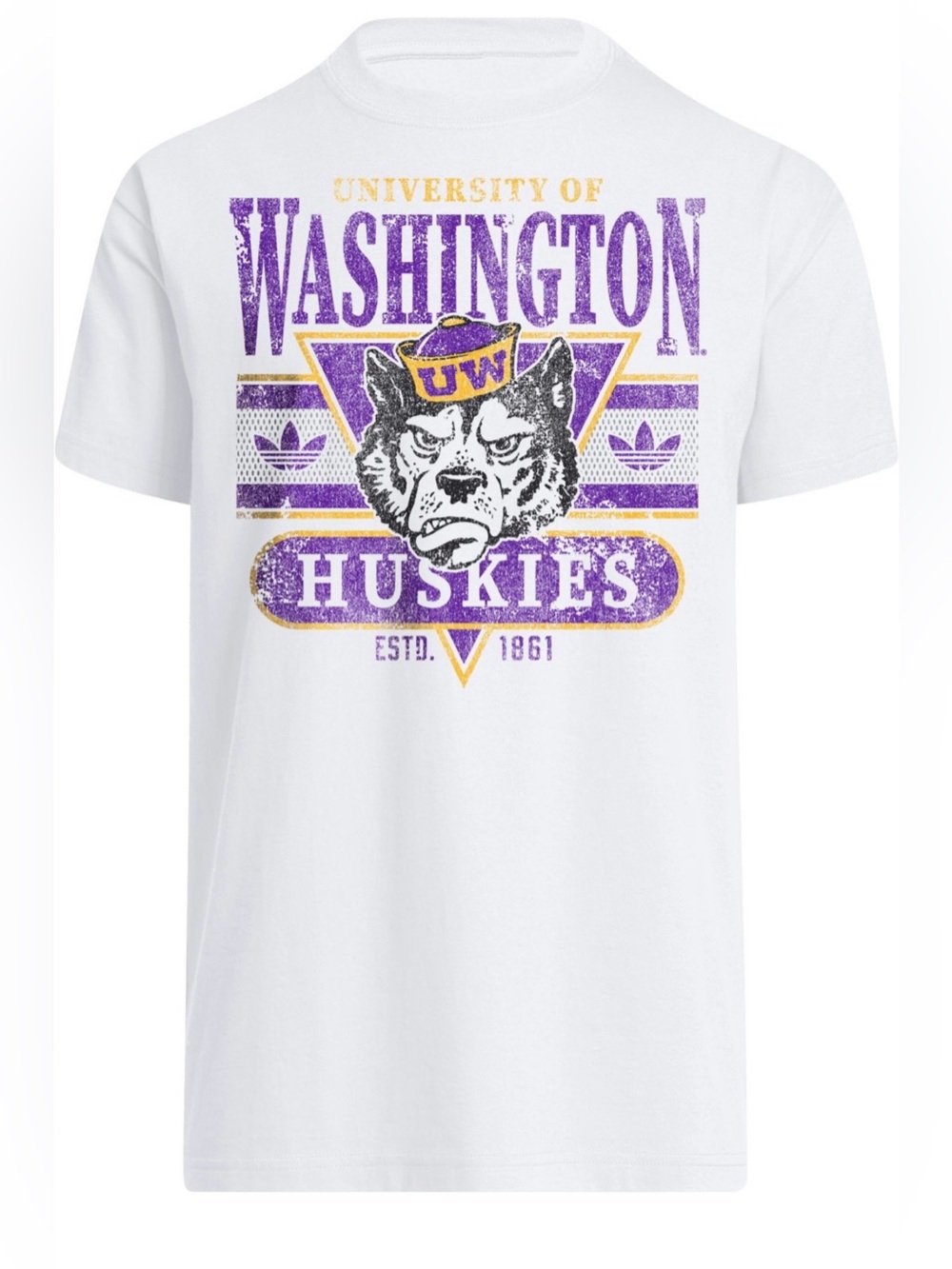 adidas Men's Washington Huskies White Originals T-Shirt